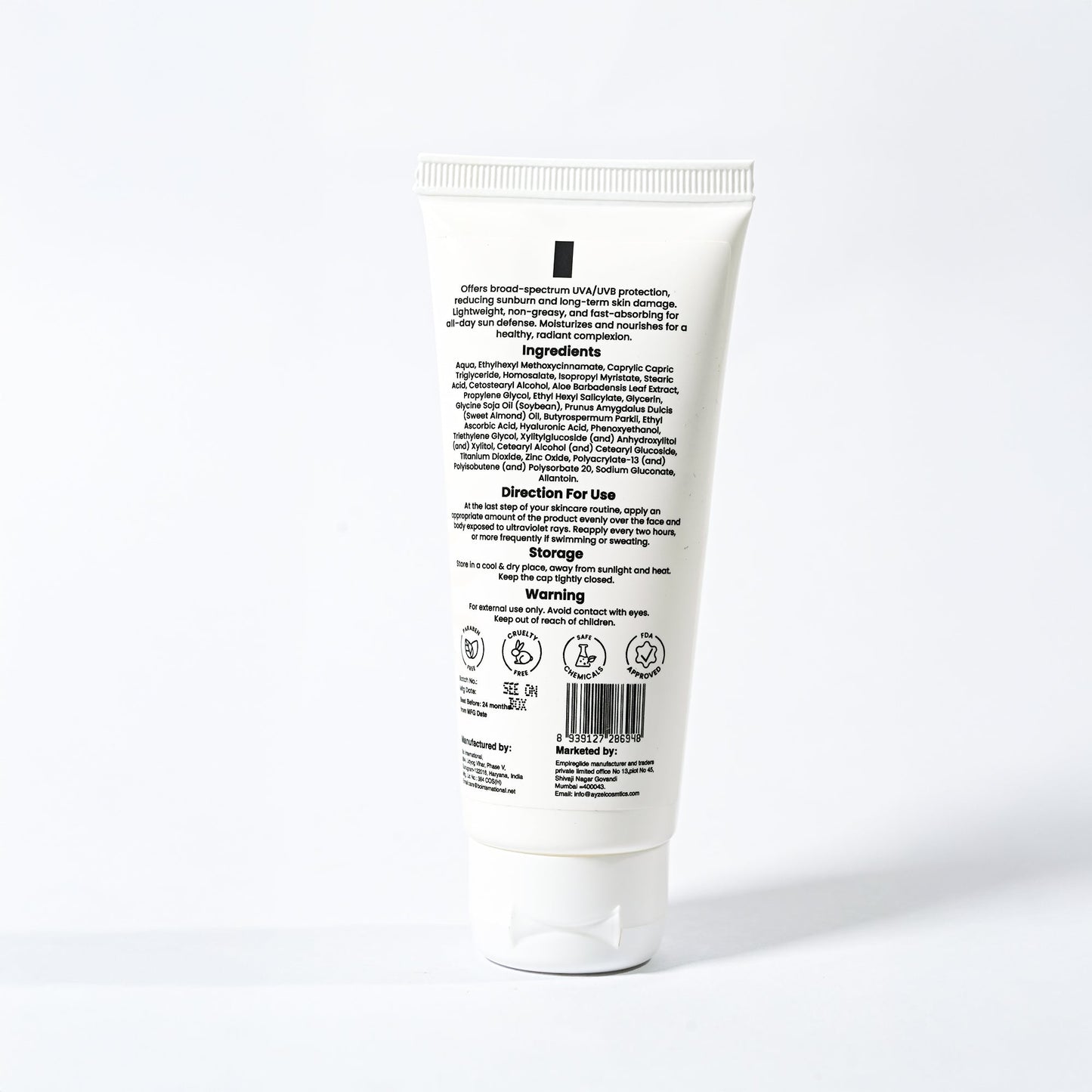 Sunscreen 30+